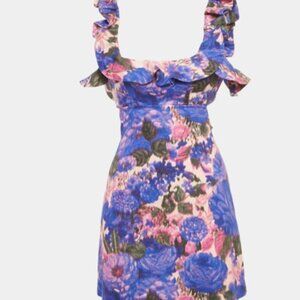 Zimmerman High Tide Frilled Mini Dress